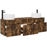  Set ormarića za kupaonicu 3 kom. Dimljeni hrast Smeđa 49 x 44,5 x 66 cm | shoptok.hr
