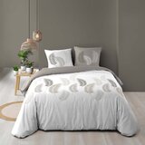 Douceur d intérieur Bela/siva bombažna posteljnina za zakonsko posteljo 200x200 cm Goyave – | Shoptok.si