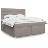  Krevet s oprugama i madracem smeđesivi 180x200 cm tkanina | shoptok.hr