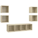  5-dijelni set TV ormarića boja hrasta sonome od iverice | Eponuda.com