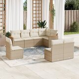 vidaXL 8-dijelni set vrtnih sofa od poliratana s jastucima bež | shoptok.hr