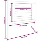  Uzglavlje za krevet sivo 96 x 4 x 100 cm od masivne borovine | shoptok.hr