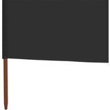  Vjetrobran s 3 panela od tkanine 400 x 120 cm antracit | shoptok.hr