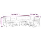  6-dijelni set vrtnih sofa s jastucima voštano smeđi od borovine | shoptok.hr