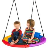  Gugalnica gnezdo Ø100 cm z nastavljivo vrvjo 100 - 180 cm - barvita | Shoptok.si