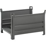 Heson odlagališče za dolge predmete, z 2 vzdolžnima stenama, dxš 1000 x 800 mm, siva ral 7005 | Shoptok.si