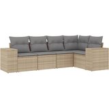 vidaXL 5-dijelni vrtni set sofa s jastucima bež od poliratana | shoptok.hr