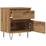 vidaXL Noćni ormarić Artisan hrast 40x35x50 cm izrađeno drvo | shoptok.hr