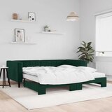  Dnevni krevet na razvlačenje tamnozeleni 100x200 cm baršunasti | shoptok.hr