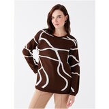 LC Waikiki Crew Neck Patterned Long Sleeve Women's Knitwear Sweater Cene