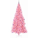 vidaXL Božićno drvce s 300 LED svjetlima Ružičasta 240 cm PVC | shoptok.hr