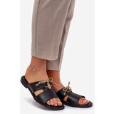 Zazoo Ladies leather sandals on flat heel 3022 black | ePonuda.com