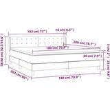 Krevet s oprugama i madracem crni 180 x 200 cm od umjetne kože | shoptok.hr