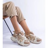 Gemre Beige sneakers with gold inserts Candra | Shoptok.si