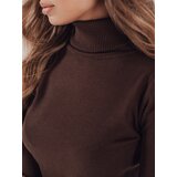 DStreet Damski sweter z golfem VANORIA brązowy | Shoptok.si