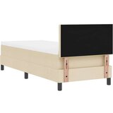 Box Postelja z vzmetnico z vzmetnico krema 80 x 200 cm blago, (5000128545) | Shoptok.si
