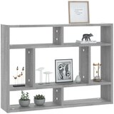 vidaXL Stenska polica siva sonoma 75x16x55 cm konstruiran les | Shoptok.si