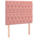  Okvir za krevet s uzglavljem ružičasti 100x200 cm baršunasti | shoptok.hr