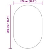  Čupavi tepih s visokim vlaknima krem 300x200 cm poliester | shoptok.hr