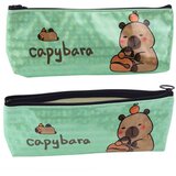  Školska pernica capybara metalik svjetlucavo zelena | shoptok.hr