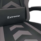  Gaming stol z oporo za noge črno in sivo umetno usnje, (21378447) | Shoptok.si