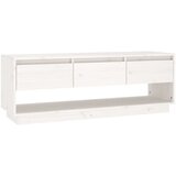 Maison Chic TV omarica - TV stojalo - Televizijska omarica bela 110,5x34x40 cm trdna borovina, (21701448) | Shoptok.si