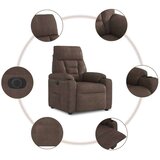  Električni naslanjač rjava tkanina iz mikrovlaken, (5000045155) | Shoptok.si