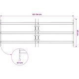  Sigurnosna rešetka za prozore s 3 poprečna okvira 3 kom. Srebrna 630-1140 mm | Shoptok.si