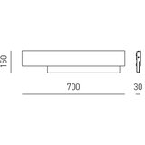 Gea Luce DOHA A G B - LED zidno svetilo DOHA LED/25W/230V 70 cm bela | Eponuda.com