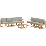  Set vanjskih sofa 9 pcs Bijela i svjetlosiva 59 x 59 x 37 cm | Eponuda.ba