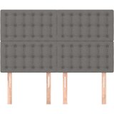  Posteljno vzglavje 4 kosa temno siv 72x5x78/88 cm blago, (20737631) | Shoptok.si