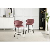 Gatta stolac - tamnoružičasti baršun / crne noge x 3 | shoptok.hr