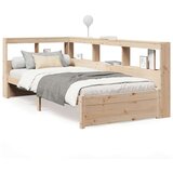  Krevet s regalom za knjige bez madraca 75x190 cm borovina | shoptok.hr