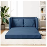 vidaXL Podni kauč na razvlačenje 2-u-1 plavi 112x174x55 cm od tkanine