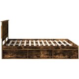  Konstrukcija postelje z vzglavjem Dimljeni oreh 200 x 200 cm, (5000104460) | Shoptok.si