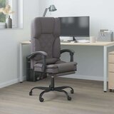 Masažni uredski naslonjač od umjetne kože sivi | shoptok.hr