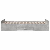  Okvir kreveta s ladicama siva boja betona 75x190 cm drveni | shoptok.hr