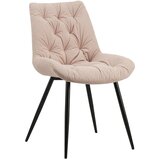 CARRYHOME stol, kovina, tekstil roza, črna | Shoptok.si