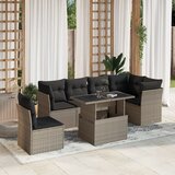 vidaXL 7-dijelni set vrtnih sofa svjetlosivi od poliratana | shoptok.hr