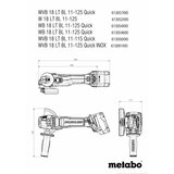 Metabo akumulatorska brusilica wvb 18 bl 11-125 quick (613057840) | Eponuda.com