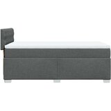 vidaXL Krevet s oprugama i madracem tamnosivi 90x200 cm od tkanine | shoptok.hr