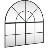 Maison Chic Stensko Ogledalo - Zrcalo - Kozmetično ogledalo črno 80x80 cm obokano železo, (21698202) | Shoptok.si