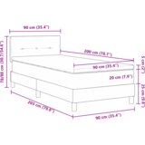 vidaXL krevet s kutijom s madracem i led tamno smeđa 90x200 cm tkanina | shoptok.hr