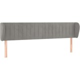  Vzglavje z ušesi svetlo sivo 203x23x78/88 cm žamet, (20736301) | Shoptok.si