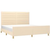  Okvir za krevet bez madraca krem 160x200 cm od tkanine | shoptok.hr