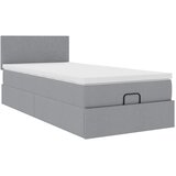  Otomanski krevet s madracem i LED svijetlosiva 80x200cm tkanina | Eponuda.com