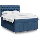 Maison Chic Box spring postelja - Vzmetna postelja z vzmetnico modra 140x200 cm blago SL17218, (21880815) | Shoptok.si