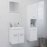 Furnova Komplet kopalniškega pohištva visok sijaj bele barve iverna pl., (21945999) | Shoptok.si