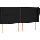 Maison Chic posteljno vzglavje - vzglavna omarica - nočna omarica z ušesi črno 183x23x118/128 cm blago, (21711565) Cene