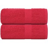 vidaXL Ručnici za goste FROGN 2 kom. Crveni 30x50 cm 360 g/m² - Crvena 30 x 50 cm 2 | shoptok.hr